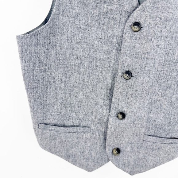 ✅ JANIE AND JACK BOYS GREY WOOL 3 PIECE SET PANT, JACKET AND VEST SIZE 12 - Picture 13 of 16